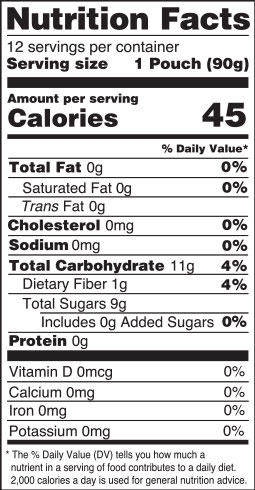 nutrition facts - apple
