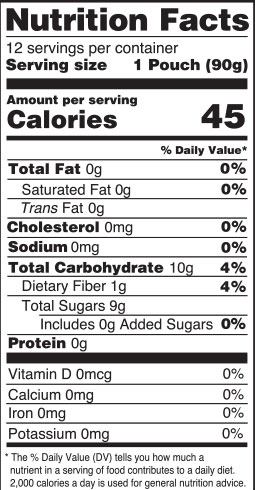 nutrition facts - strawberry